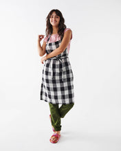 Load image into Gallery viewer, Black and White Gingham Apron
