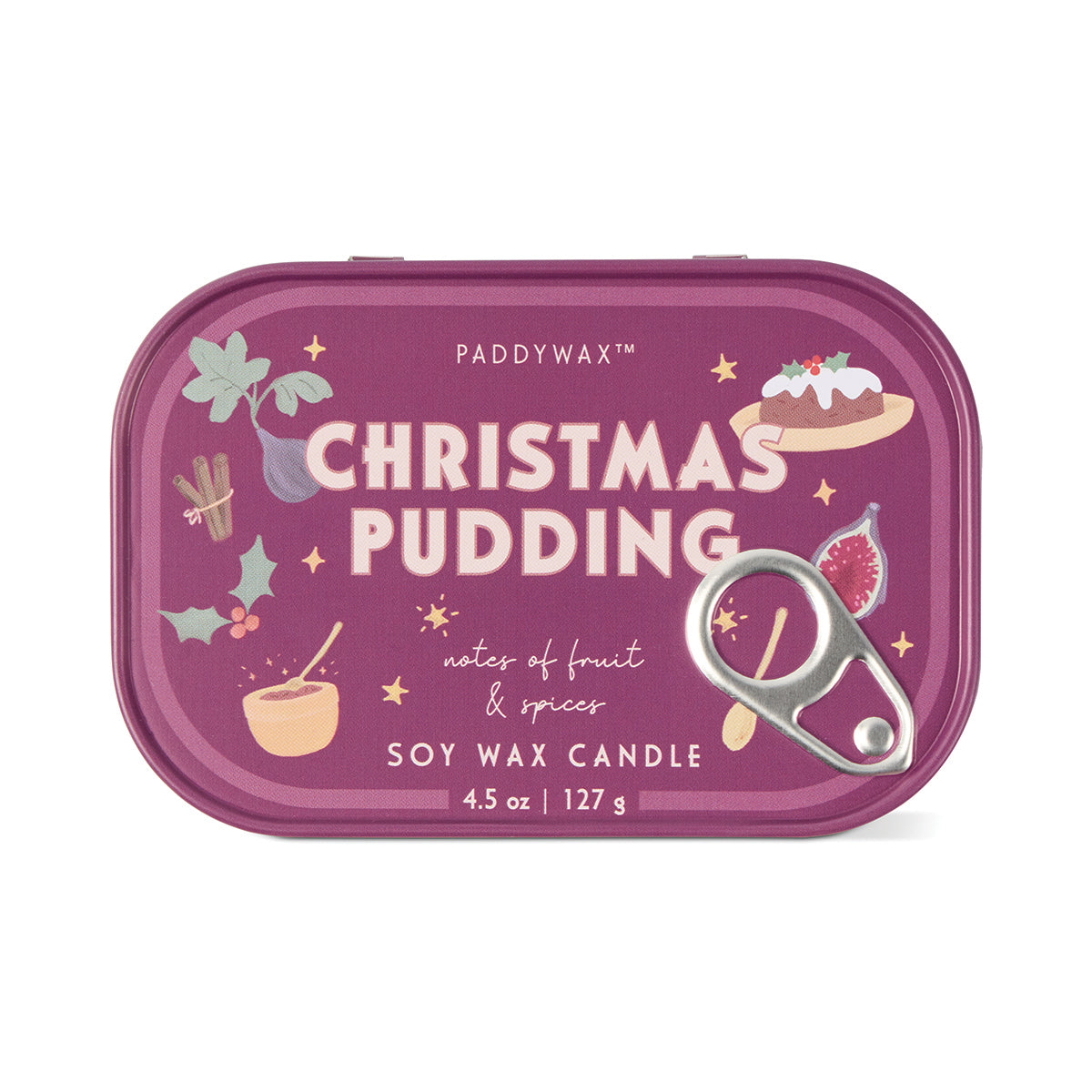 Christmas Pudding Tin Candle