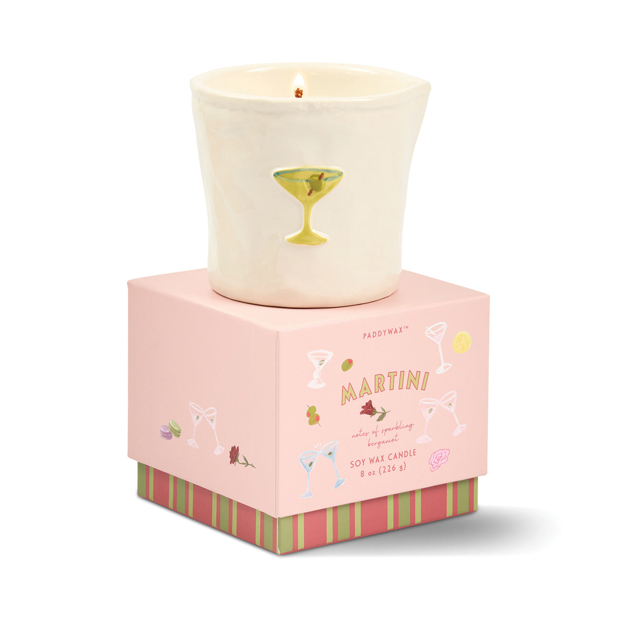Bistro Ceramic Candle - Martini