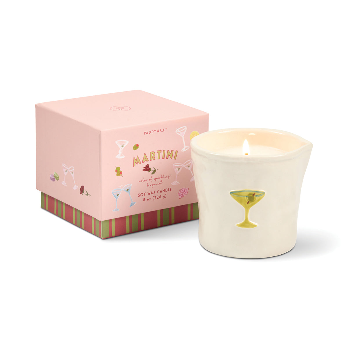 Bistro Ceramic Candle - Martini