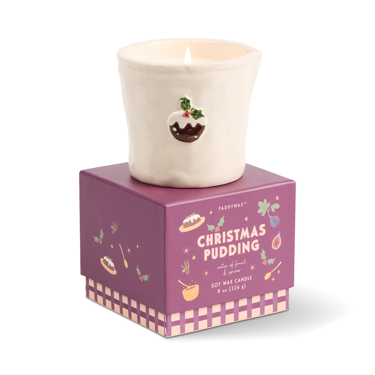 Bistro Ceramic Candle - Christmas Pudding