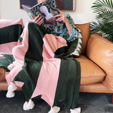 Club Stripe Knit Throw Blanket
