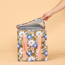 Load image into Gallery viewer, Cooler Bag - Blue Flowers
