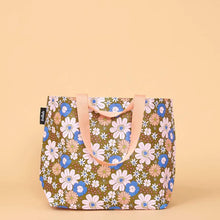 Load image into Gallery viewer, Shopper Tote Blue Flowers

