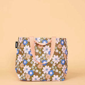 Shopper Tote Blue Flowers