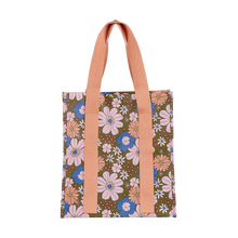 Load image into Gallery viewer, Market Bag - Blue Flowers
