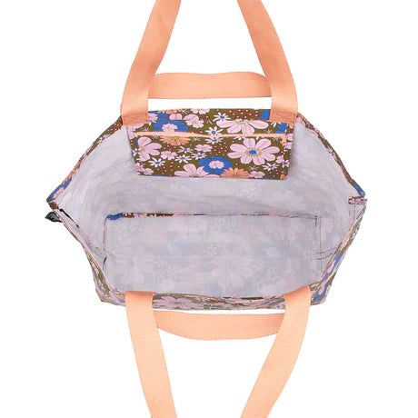 Shopper Tote Blue Flowers