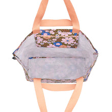 Load image into Gallery viewer, Shopper Tote Blue Flowers
