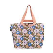 Load image into Gallery viewer, Shopper Tote Blue Flowers
