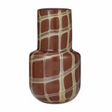 Gannon Glass Vase 13x25cm Choc/Ivory