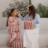 Burgundy Stripe Vanity Case - 'The Classic'