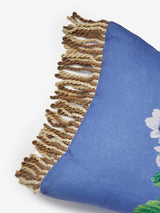 Cottage Garden Blue Linen Cushion