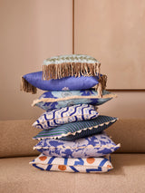 Cottage Garden Blue Linen Cushion