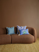 Cottage Garden Blue Linen Cushion