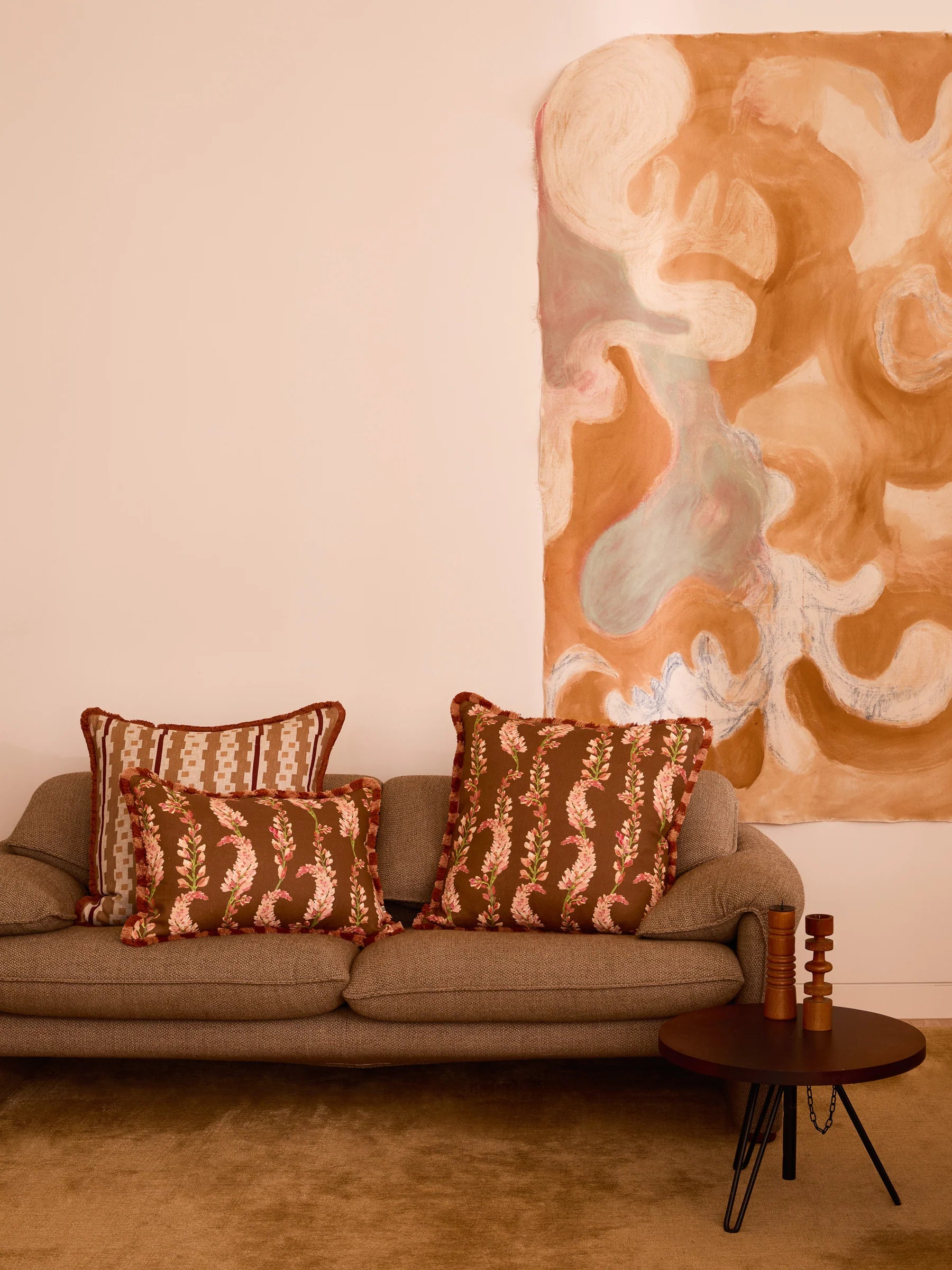 Penny Brown Linen Cushion