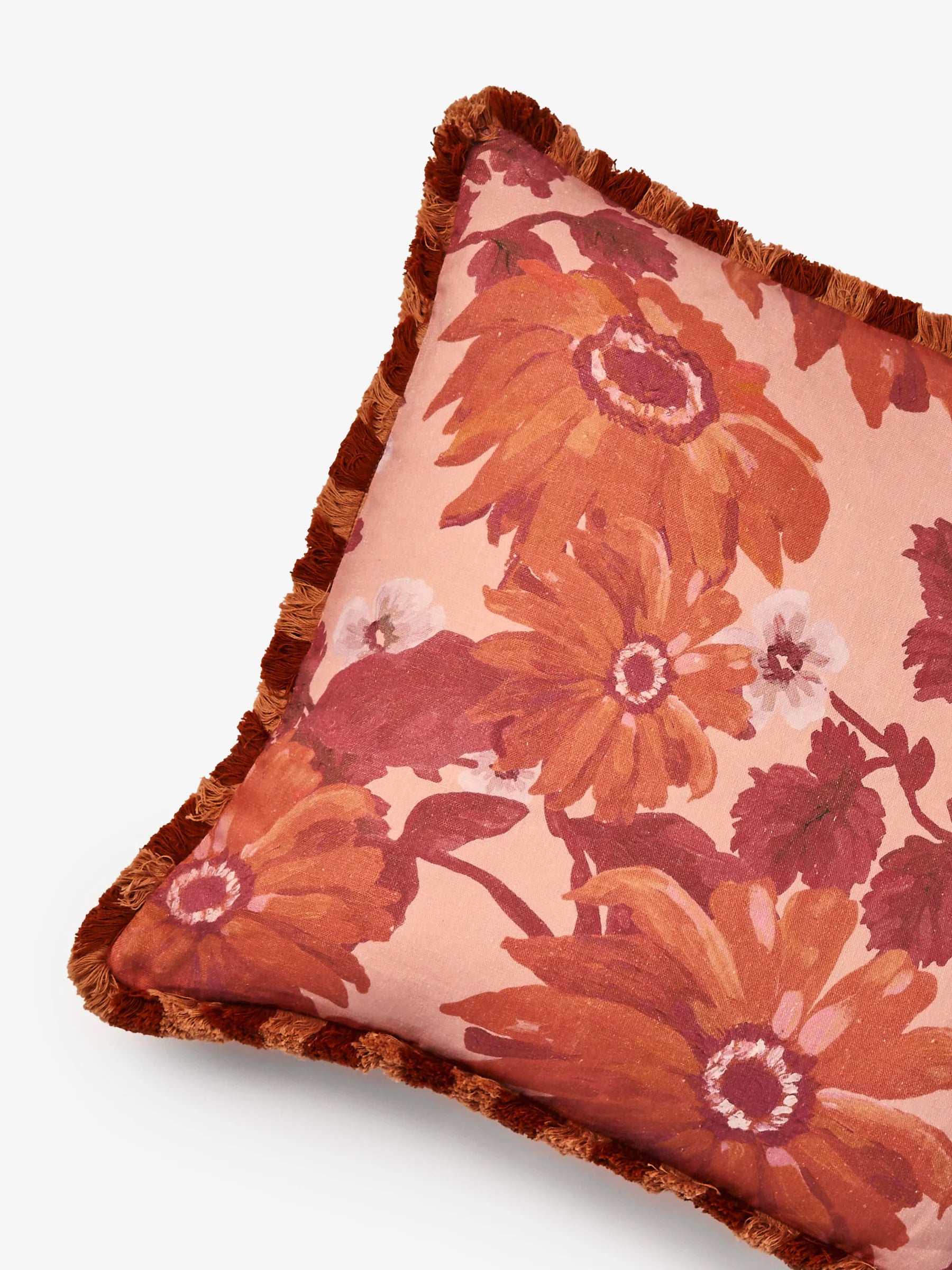 Marigold Rose Linen Cushion