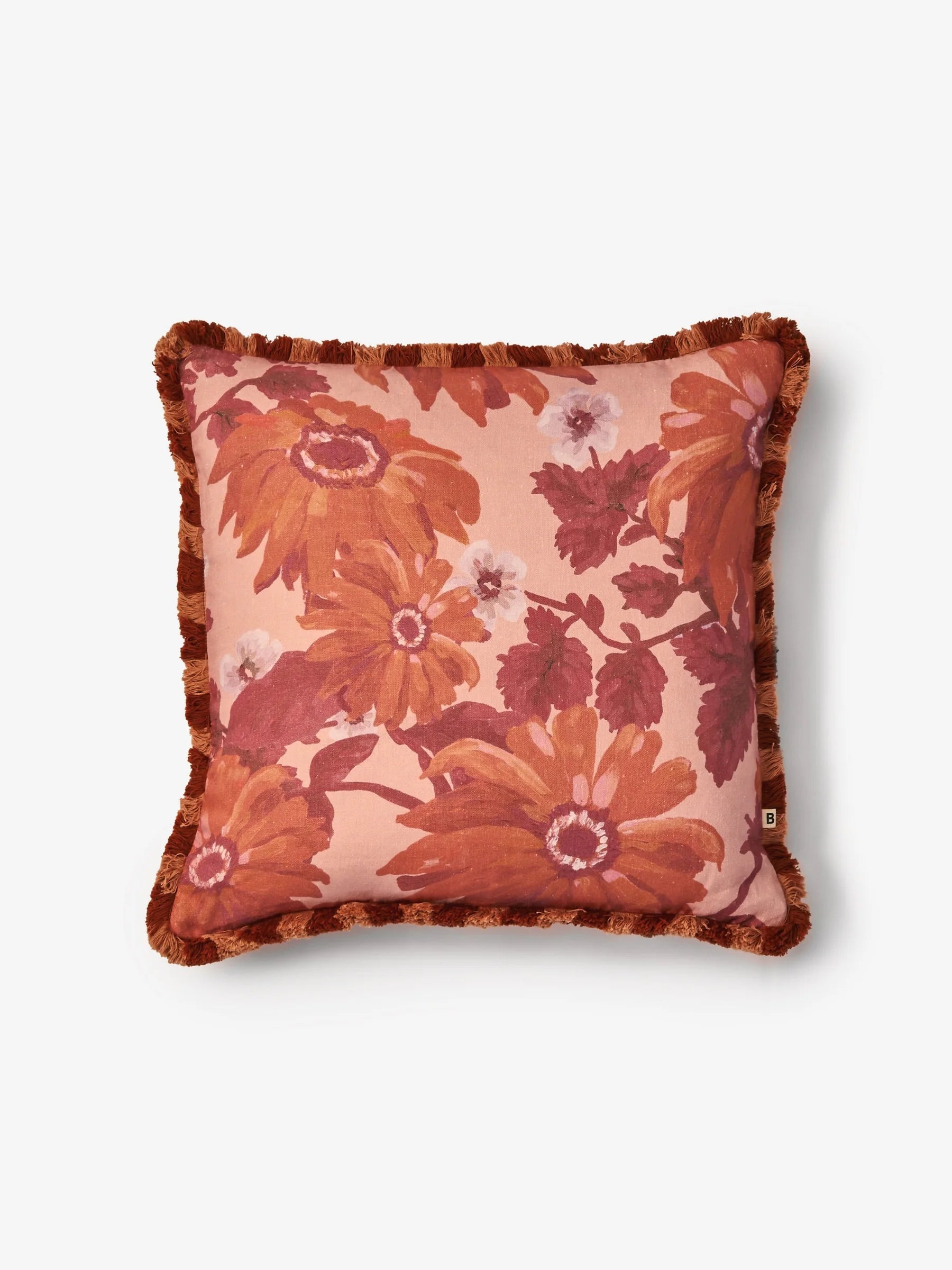 Marigold Rose Linen Cushion