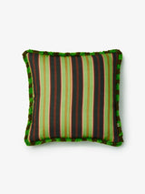 Suiting Stripe Emerald Linen Cushion