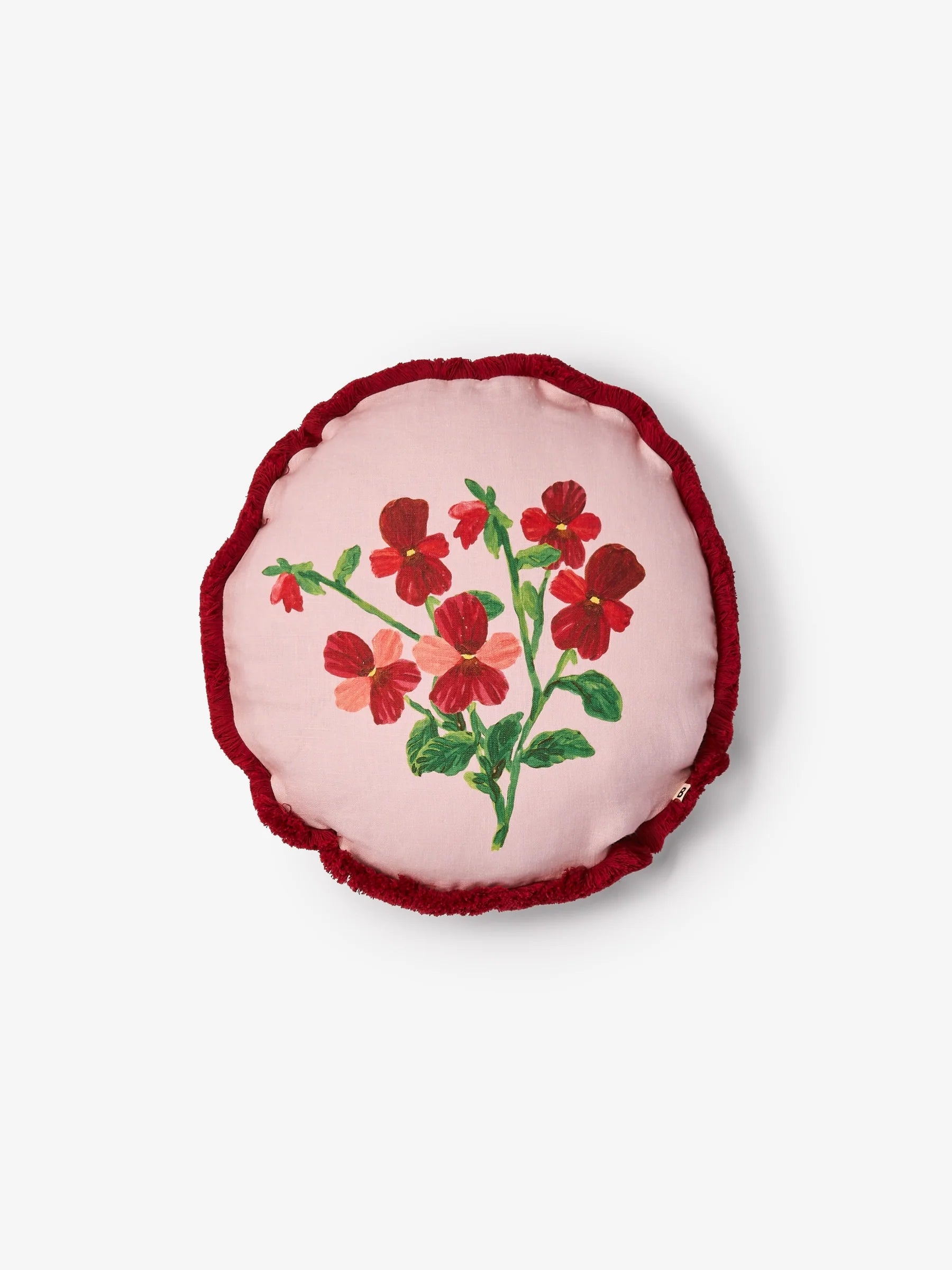 Mini Viola Round Linen Cushion