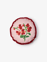 Mini Viola Round Linen Cushion