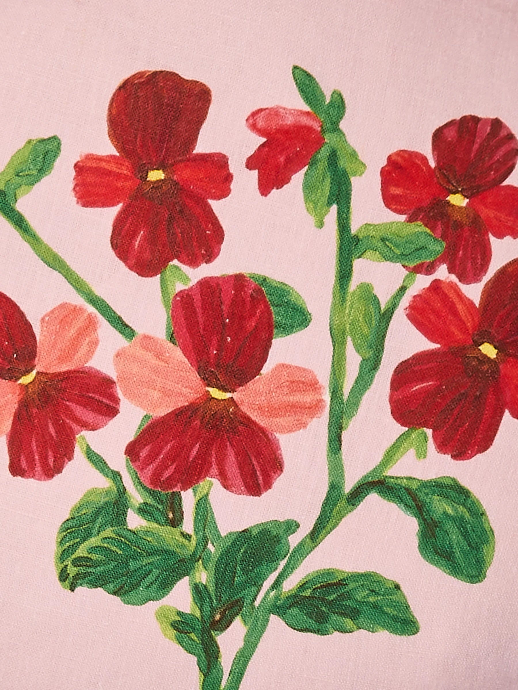 Mini Viola Round Linen Cushion