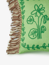 Petra Green Linen Cushion
