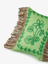Petra Green Linen Cushion