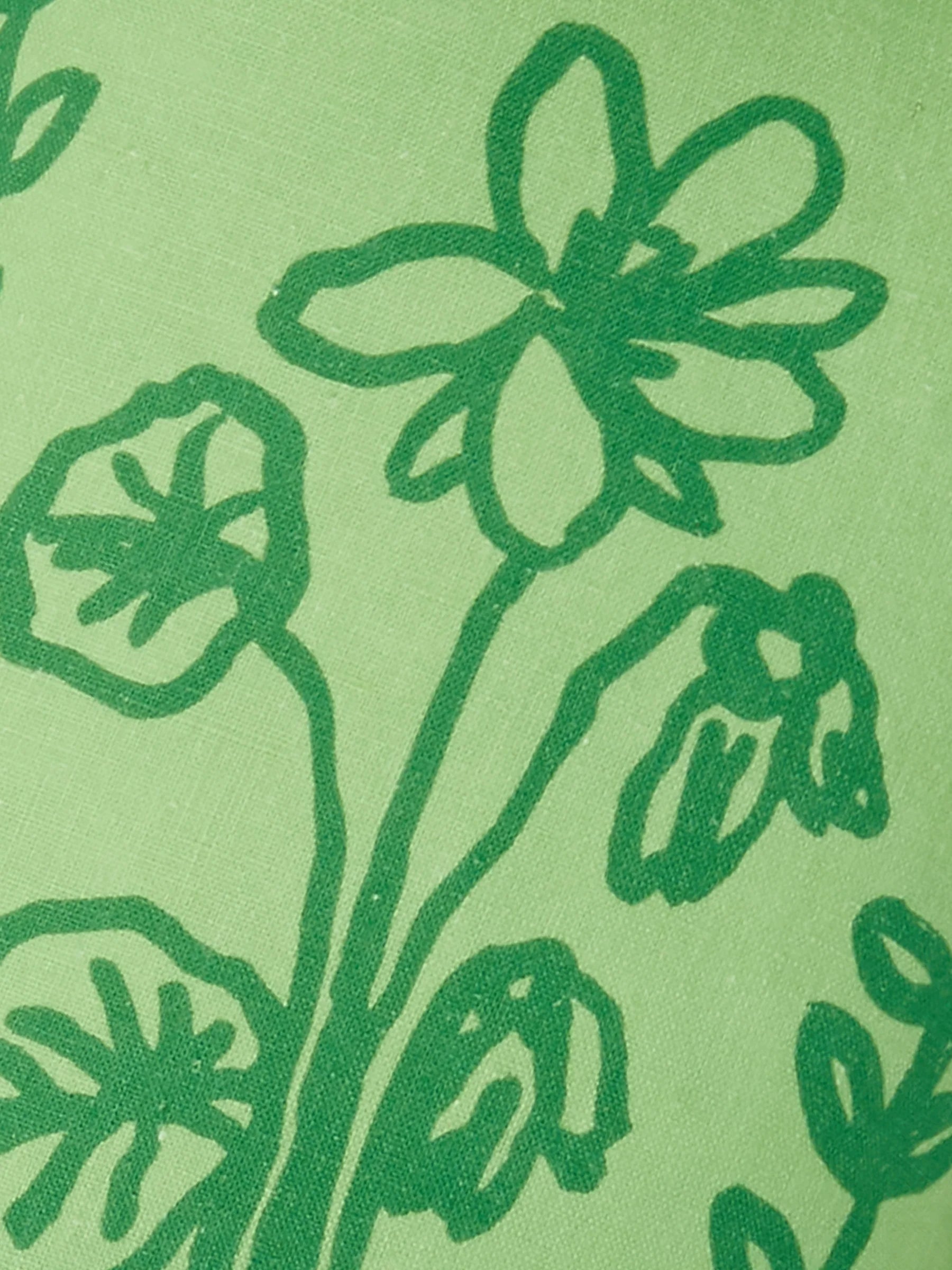 Petra Green Linen Cushion