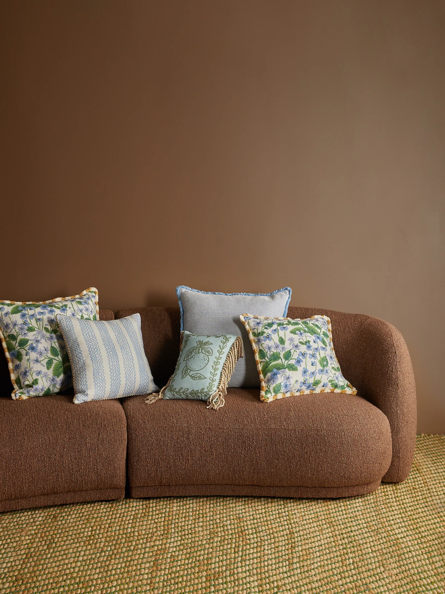 Petra Blue Linen Cushion