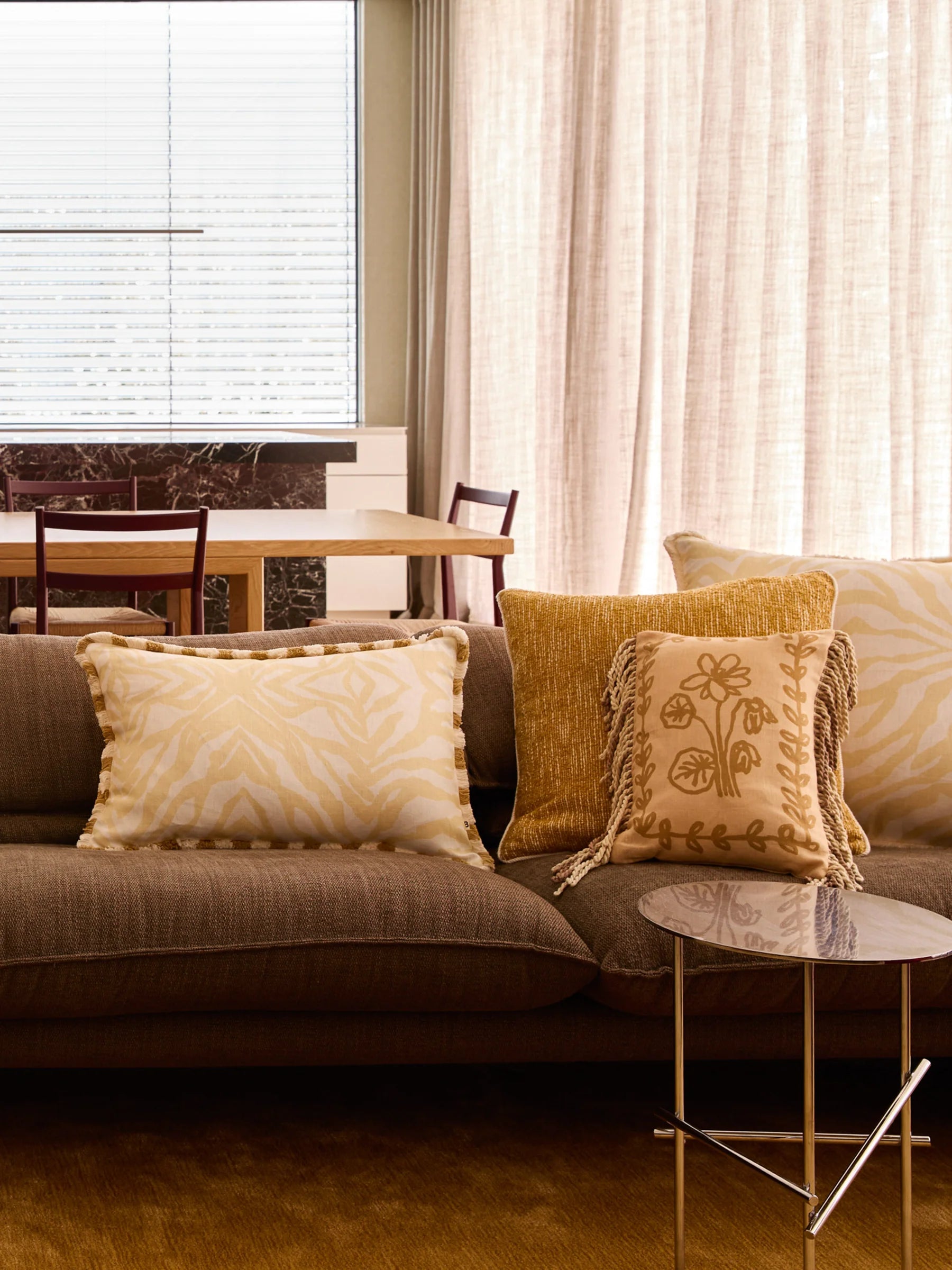 Petra Wheat Linen Cushion