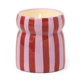 Red/Pink Striped Candle - Pink Peppermint