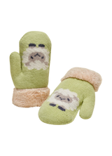 Kids Knitted Mittens - Sheep Sage