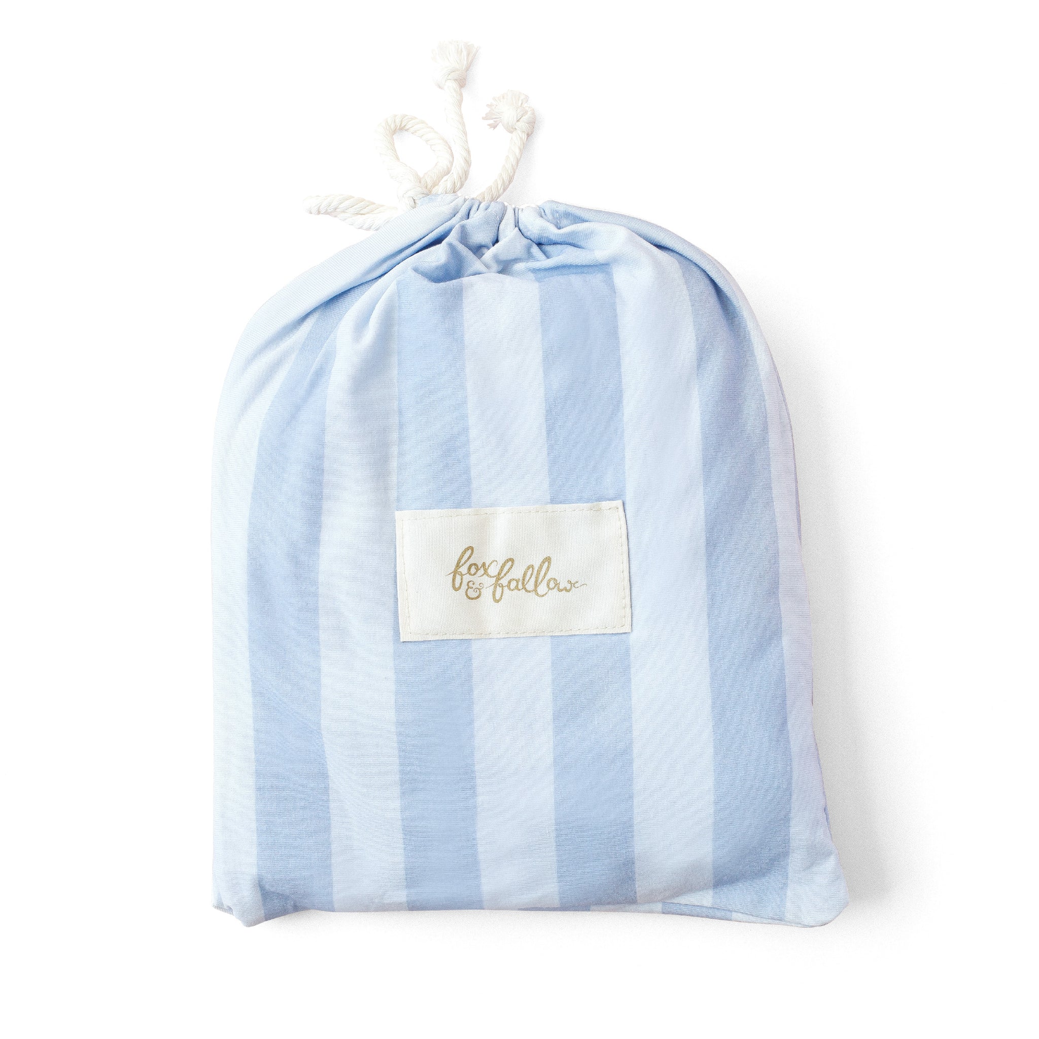 Cloud Stripe Organic Fitted Cot Sheet