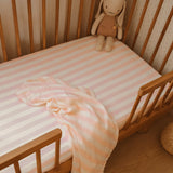 Petal Stripe Organic Fitted Sheet