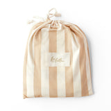 Coffee Stripe Organic Fitted Cot Sheet