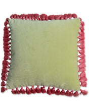 Load image into Gallery viewer, Aloe Velvet Tassel Cushion One
