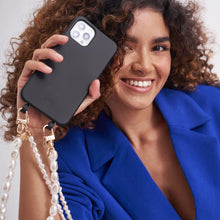 Load image into Gallery viewer, Le Café Noir Black Crossbody Phone Case
