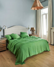 Load image into Gallery viewer, Green Tea Linen Fitted Sheet
