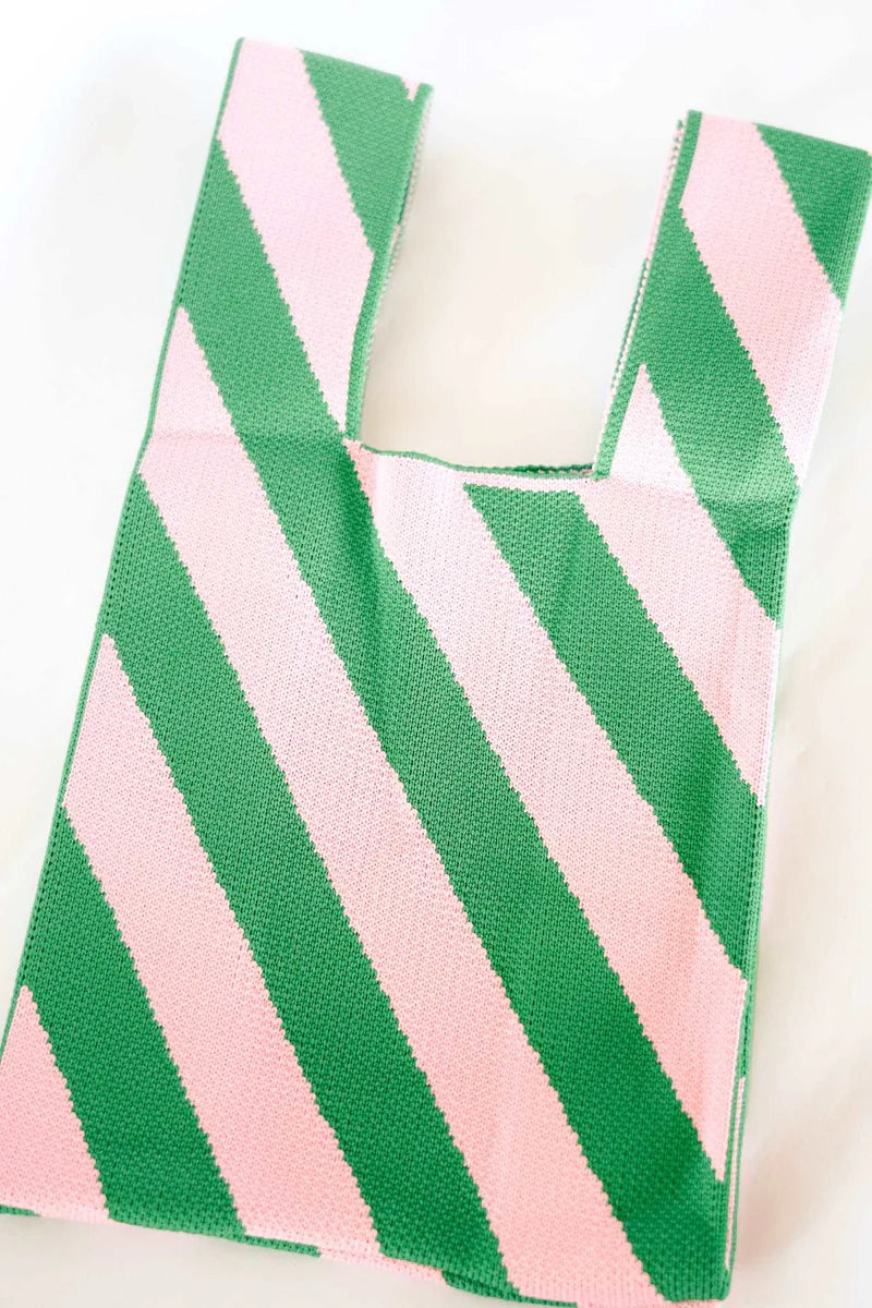 Pink & Green Stripe Bag