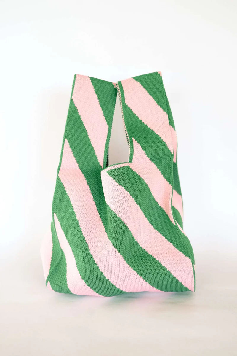 Pink & Green Stripe Bag