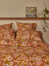 Buttercup Rust Linen Quilt Cover King