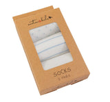 Pale Blue Dots & Stripes Socks 3 Pack