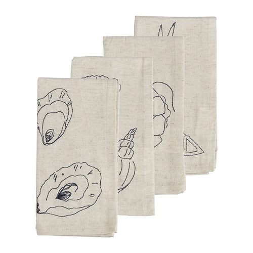 Feast Set of 4 Napkins Flax