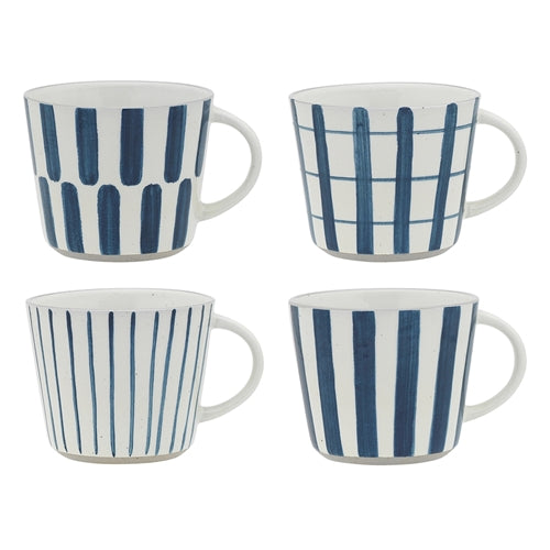 Chalk and Blue Mugs