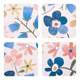 Fan Flower Coasters Set/4