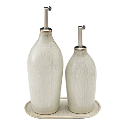 Linen Oil & Vinegar Set Birch