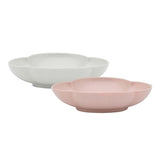 Bloom Set of 2 Oval Dip Bowls Birch & Pink Salt