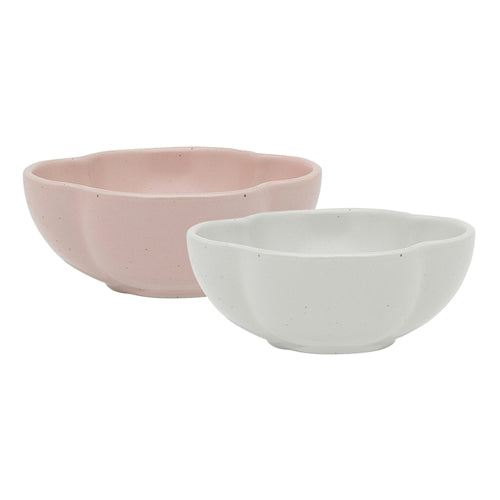 Bloom Set of 2 Round Dip Bowls Pink Salt