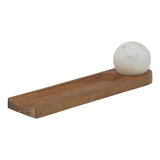 Artifact Marble Incense Holder with Wooden Tray