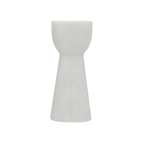 Artifact White Marble Candle Holder - Small